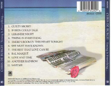 Chris de Burgh Time is Everything back